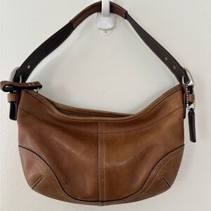 Vintage Coach Small Soho Bag in Camel w/ Silver Hardware - Some Marks Shown